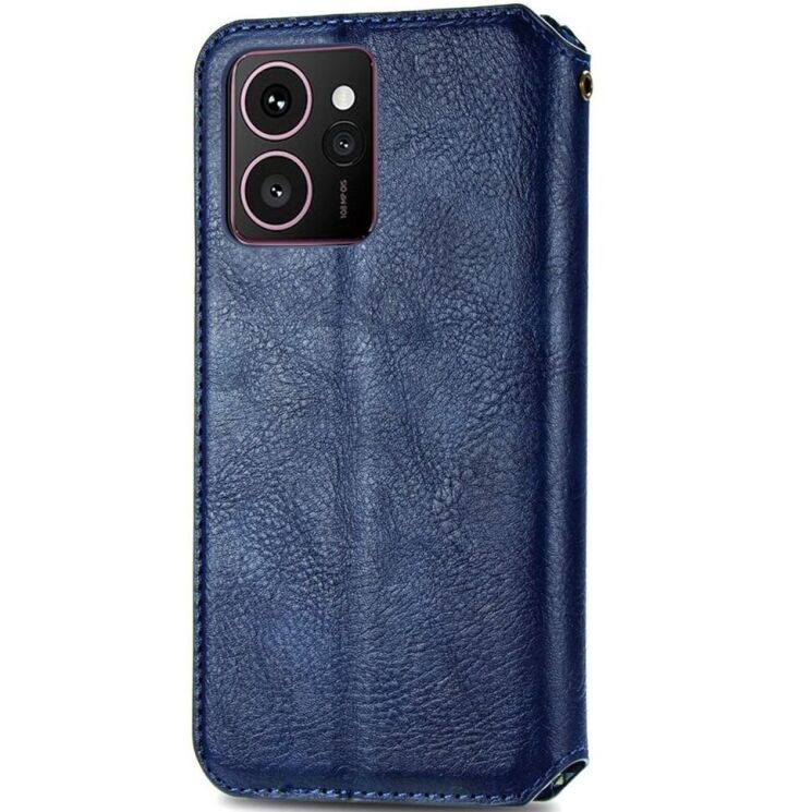 Чехол Deexe Rhombus Wallet для HMD Skyline - Blue: фото 5 из 9
