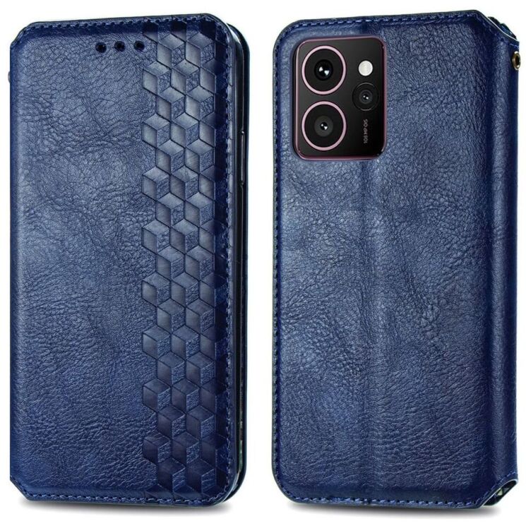 Чехол Deexe Rhombus Wallet для HMD Skyline - Blue: фото 1 из 9