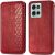 Чехол Deexe Rhombus Wallet для Motorola Moto G75 - Red: фото 1 из 6