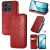 Чохол Deexe Rhombus Wallet для Motorola Moto G86 - Red: фото 1 з 8