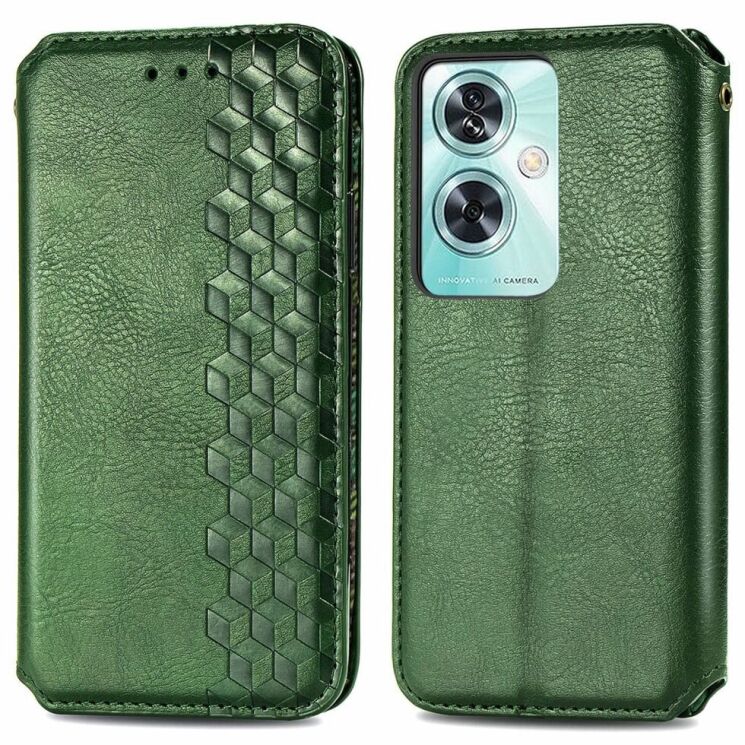 Чехол Deexe Rhombus Wallet для OnePlus Nord N30 SE - Green: фото 1 из 6