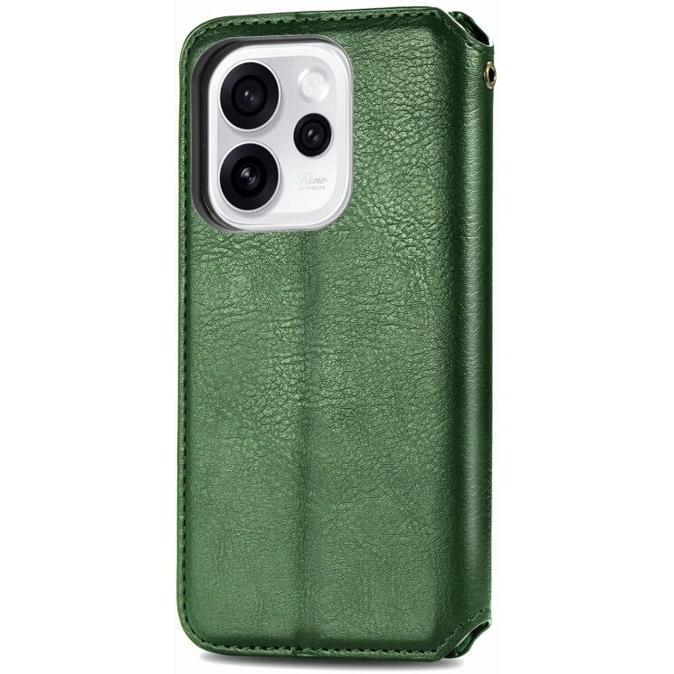 Чехол Deexe Rhombus Wallet для OPPO Reno 15 F/FS - Green: фото 6 из 10