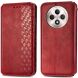 Чохол Deexe Rhombus Wallet для TECNO Spark 30C - Red (361715R). Фото 1 з 6