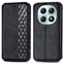 Чехол Deexe Rhombus Wallet для Xiaomi Redmi Note 15 (4G/5G) / Poco M8 5G - Black: фото 1 из 10