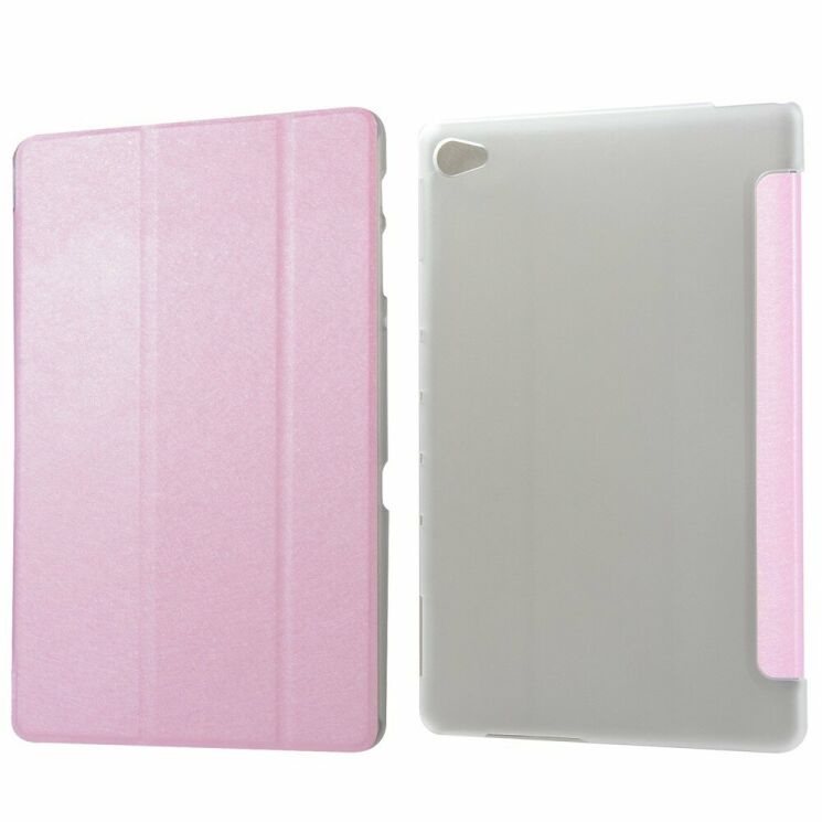 Чехол Deexe Silk Texture для Huawei MediaPad M5 Lite 10 - Pink: фото 1 из 2