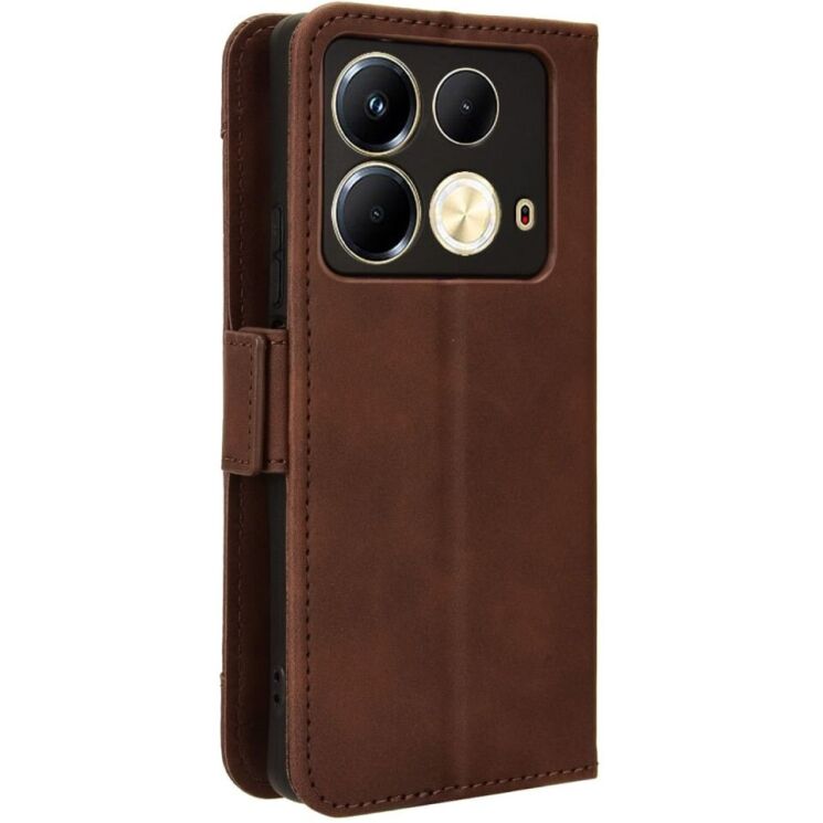 Чехол Deexe Wallet Stand для Infinix Note 40 - Brown: фото 6 из 7