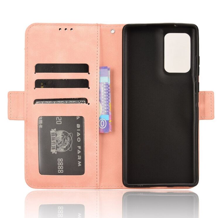 Чехол Deexe Wallet Stand для Motorola Edge 50 Fusion - Pink: фото 5 из 7