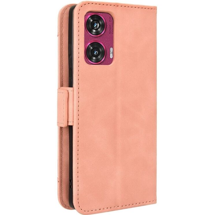 Чехол Deexe Wallet Stand для Motorola Edge 50 Fusion - Pink: фото 7 из 7