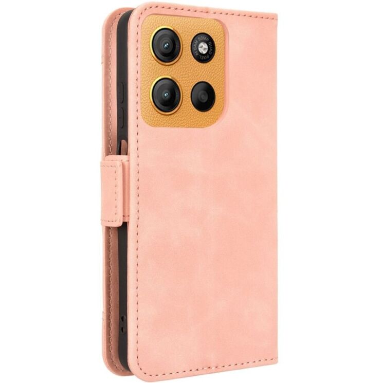 Чехол Deexe Wallet Stand для Motorola Moto G15 / G15 Power - Pink: фото 7 из 7