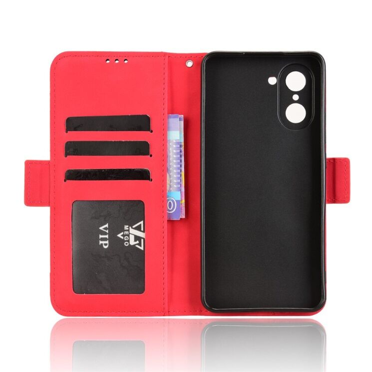 Чохол Deexe Wallet Stand для OnePlus Nord CE 5 / Ace 5 Racing - Red: фото 5 з 14