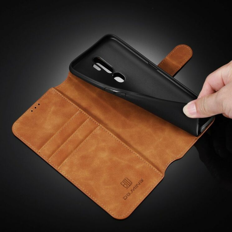 Чехол DG.MING Retro Style для OPPO A5 2020 / A9 2020 - Brown: фото 13 из 15