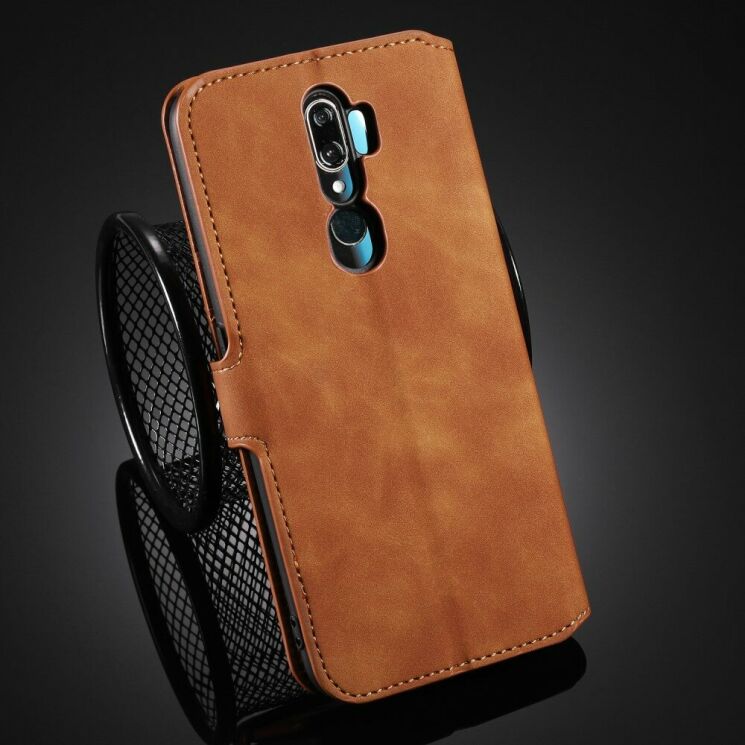 Чехол DG.MING Retro Style для OPPO A5 2020 / A9 2020 - Brown: фото 9 из 15