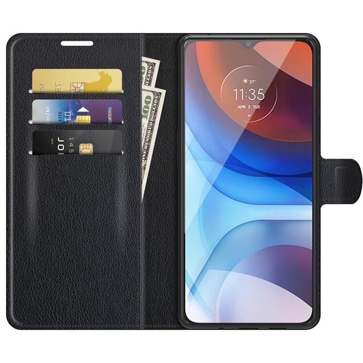 Чехол-книжка Deexe Book Type для Motorola Moto E7 Power / Moto E7i / Moto E7i Power - Black: фото 4 из 7