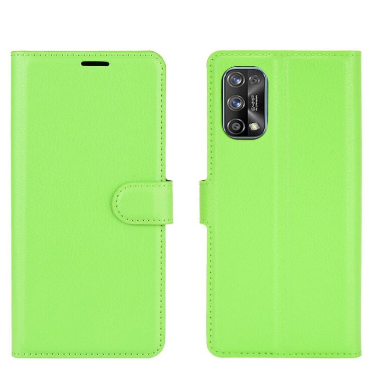 Класичний чохол-книжка Deexe Book Type для Realme 7 Pro - Green: фото 5 з 6