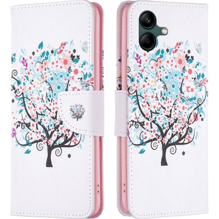 Чехол-книжка Deexe Color Wallet для Samsung Galaxy A05 (A055) - Flower Tree: фото 1 из 8