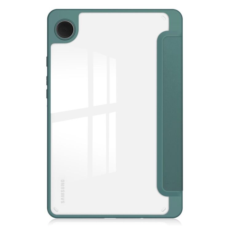 Чехол-книжка Deexe Crystal Back для Samsung Galaxy Tab A9 (X110/115) - Green: фото 2 из 8