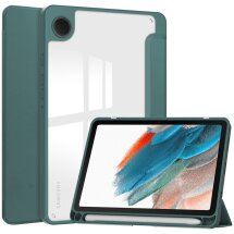Чехол-книжка Deexe Crystal Back для Samsung Galaxy Tab A9 (X110/115) - Green: фото 1 из 8