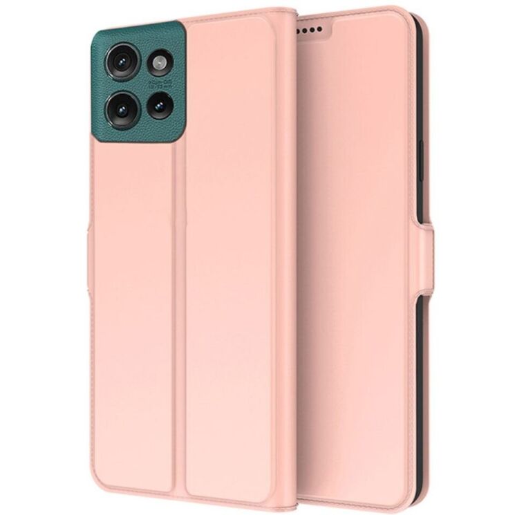 Чохол-книжка Deexe Faro Wallet для Motorola Edge 50 - Rose Gold: фото 1 з 7