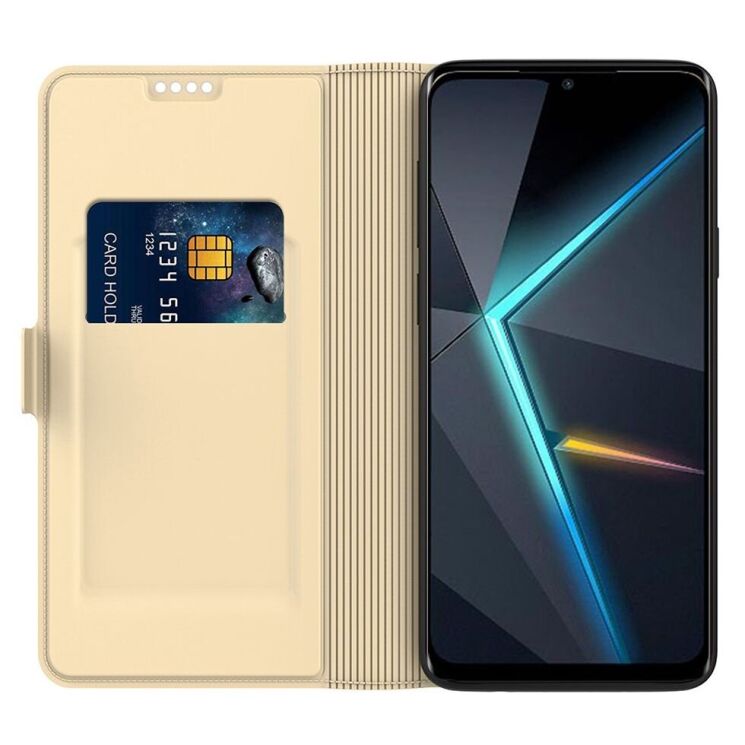 Чехол-книжка Deexe Faro Wallet для ZTE Nubia Focus - Gold: фото 2 из 7