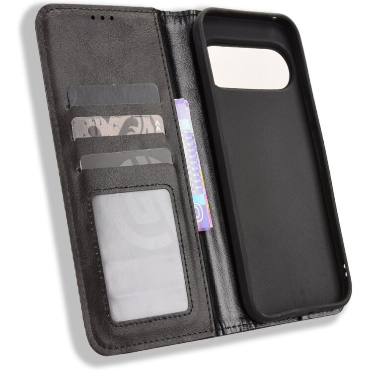 Чохол-книжка Deexe Retro Style для Google Pixel 11 Pro XL - Black: фото 4 з 19
