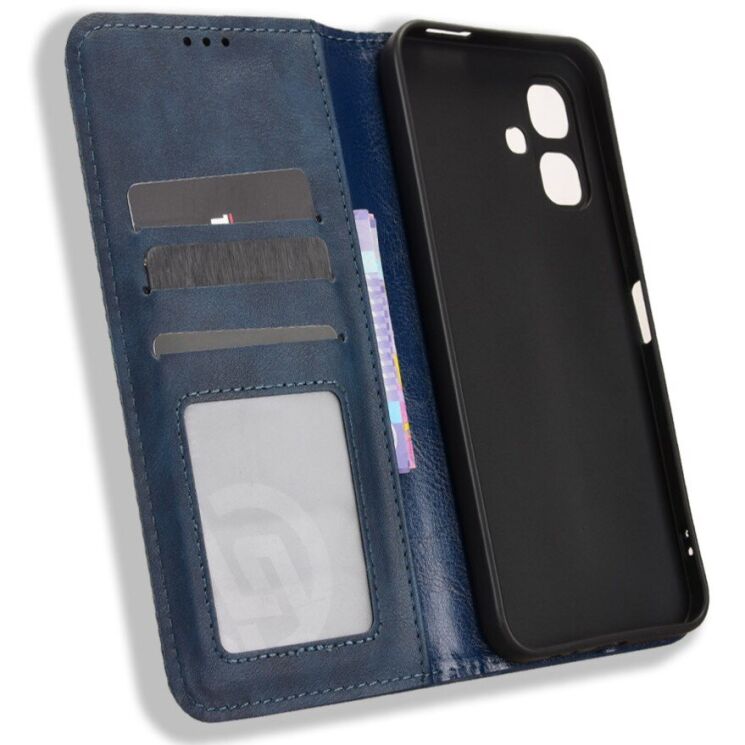 Чехол-книжка Deexe Retro Style для Infinix Smart 20 - Blue (411200L) Чехол-книжка Deexe Retro Style для Infinix Smart 20 - Blue: фото 5 из 20