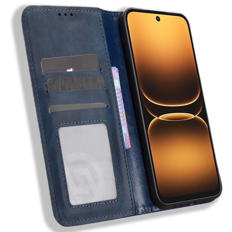 Чехол-книжка Deexe Retro Style для Infinix Smart 20 - Blue (411200L) Чехол-книжка Deexe Retro Style для Infinix Smart 20 - Blue: фото 6 из 20
