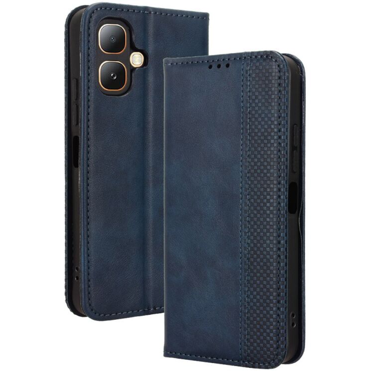 Чехол-книжка Deexe Retro Style для Infinix Smart 20 - Blue (411200L) Чехол-книжка Deexe Retro Style для Infinix Smart 20 - Blue: фото 1 из 20