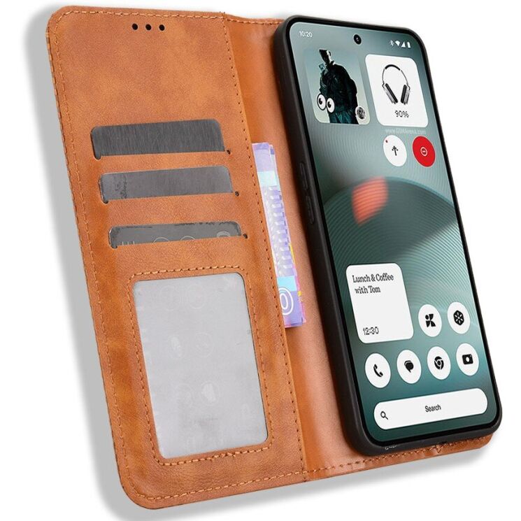 Чохол-книжка Deexe Retro Style для Nothing Phone (3a) Lite - Brown (405402Z) Чохол-книжка Deexe Retro Style для Nothing Phone (3a) Lite - Brown: фото 5 з 20