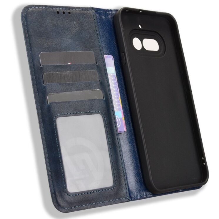 Чохол-книжка Deexe Retro Style для Nothing Phone (4a) - Blue (411308L) Чохол-книжка Deexe Retro Style для Nothing Phone (4a) - Blue: фото 4 з 17