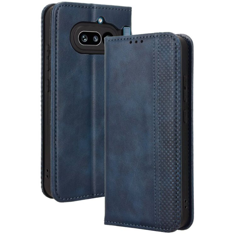 Чохол-книжка Deexe Retro Style для Nothing Phone (4a) - Blue (411308L) Чохол-книжка Deexe Retro Style для Nothing Phone (4a) - Blue: фото 1 з 17