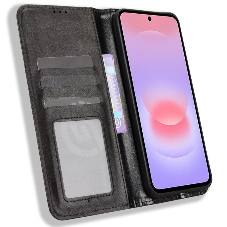 Чехол-книжка Deexe Retro Style для Samsung Galaxy A57 (A576) - Black: фото 4 из 19
