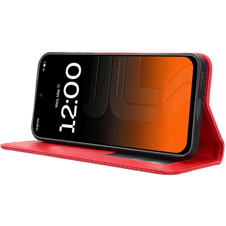 Чехол-книжка Deexe Retro Style для TECNO Pova 8 - Red: фото 7 из 19