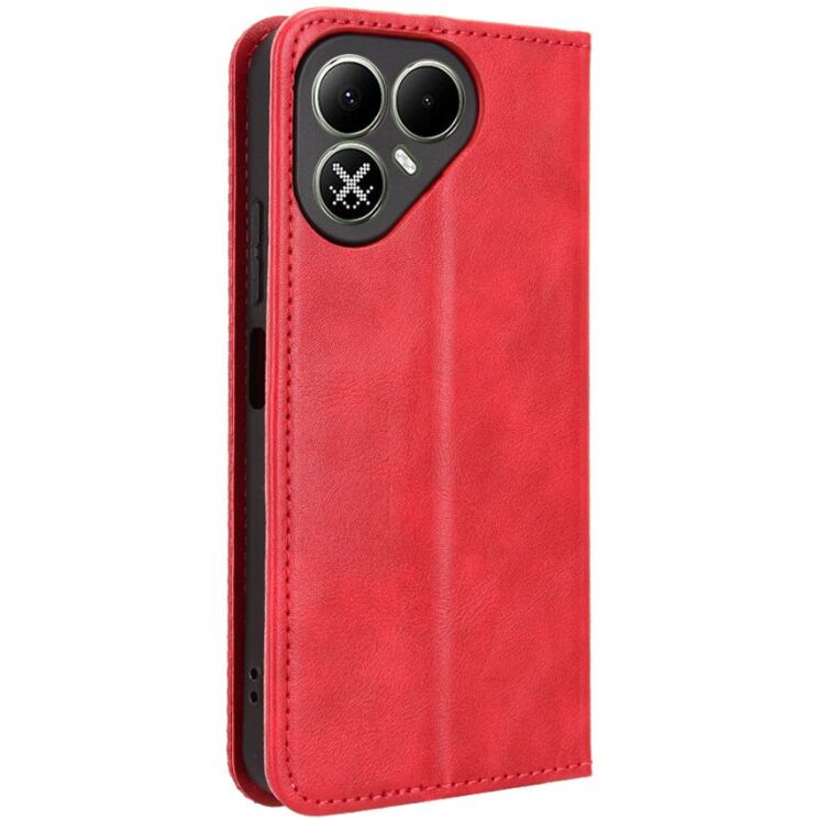 Чехол-книжка Deexe Retro Style для TECNO Pova 8 - Red: фото 8 из 19