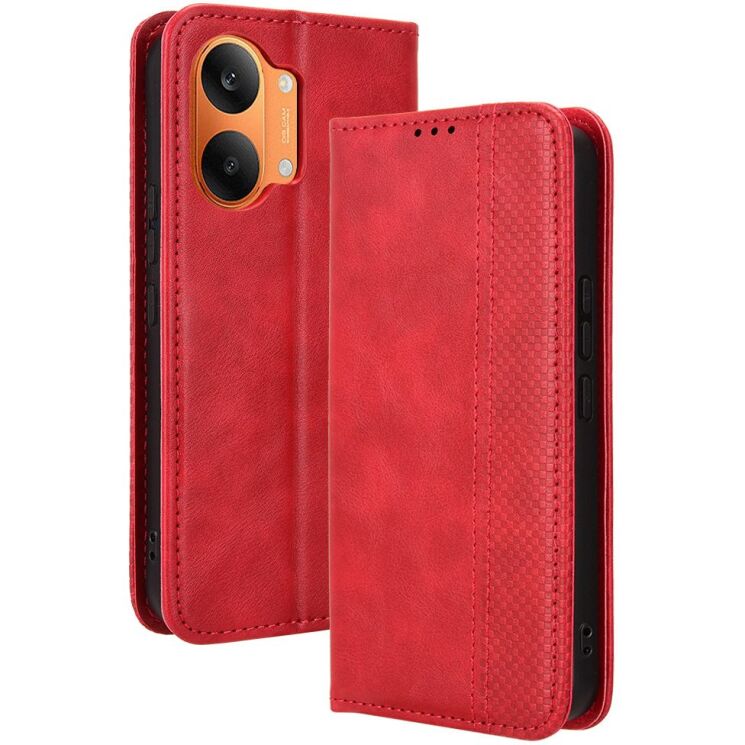 Чохол-книжка Deexe Retro Style для Xiaomi Poco X8 Pro Max - Red: фото 8 з 20