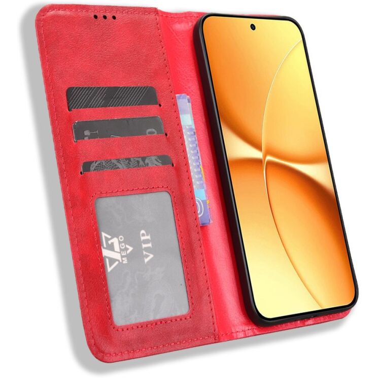 Чохол-книжка Deexe Retro Style для Xiaomi Poco X8 Pro Max - Red: фото 5 з 20