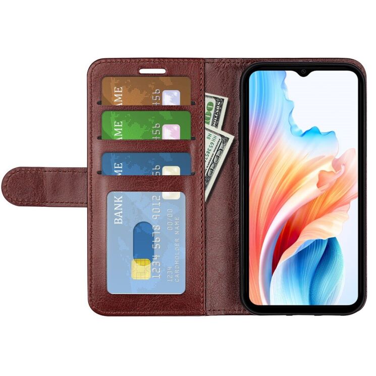 Чехол-книжка Deexe Wallet Style для OPPO A38 / A18 - Brown: фото 2 из 6