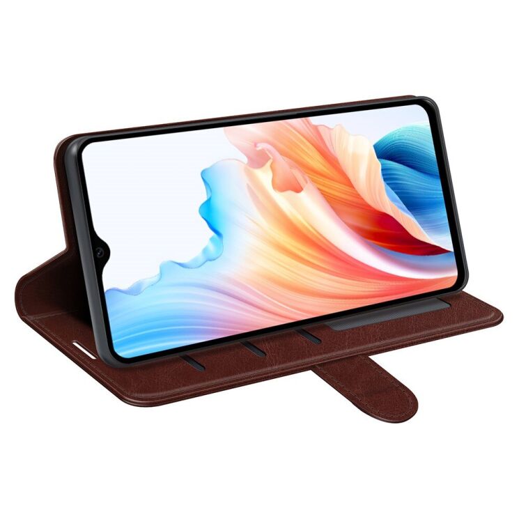 Чехол-книжка Deexe Wallet Style для OPPO A38 / A18 - Brown: фото 3 из 6