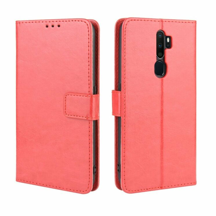Классический чехол-книжка Deexe Wallet Style для OPPO A5 2020 - Red: фото 3 из 14