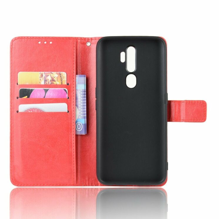 Классический чехол-книжка Deexe Wallet Style для OPPO A5 2020 - Red: фото 4 из 14