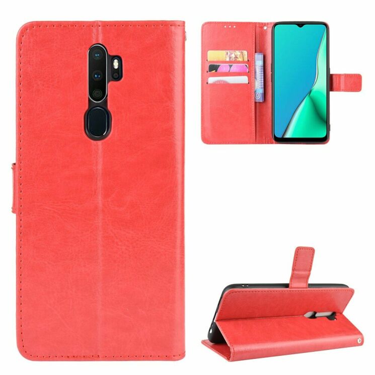 Классический чехол-книжка Deexe Wallet Style для OPPO A5 2020 - Red: фото 1 из 14