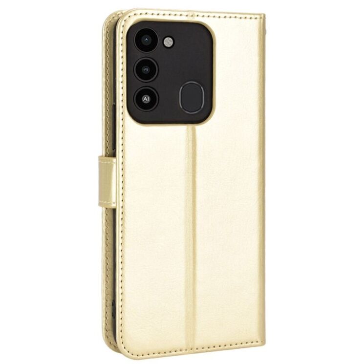 Чехол-книжка Deexe Wallet Style для Tecno Spark Go 2022 (KG5m) - Gold: фото 7 из 7