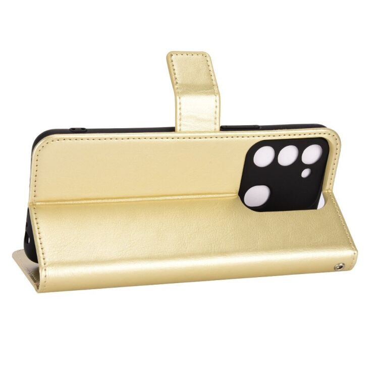 Чехол-книжка Deexe Wallet Style для Tecno Spark Go 2022 (KG5m) - Gold: фото 3 из 7