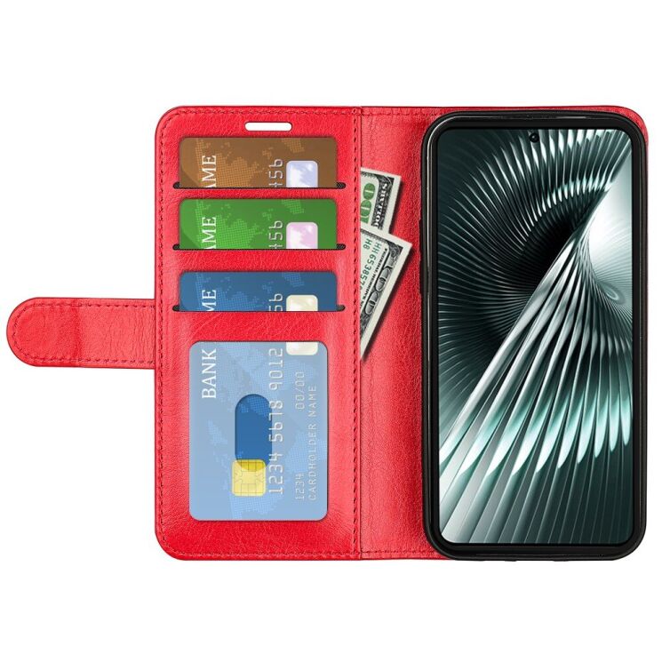 Чехол-книжка Deexe Wallet Style для Xiaomi Poco F6 - Red: фото 2 из 6