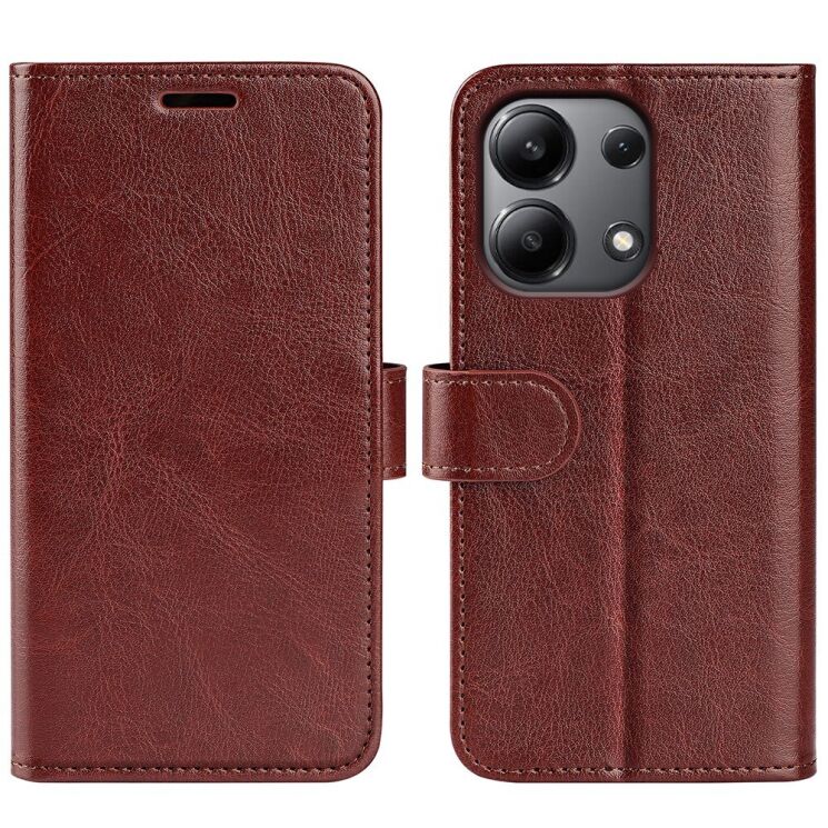 Чехол-книжка Deexe Wallet Style для Xiaomi Redmi Note 13 - Brown: фото 1 из 4