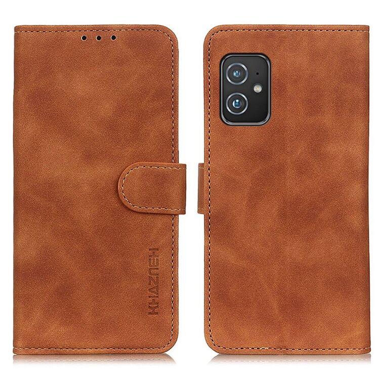 Чохол-книжка KHAZNEH Retro Wallet для ASUS Zenfone 8 (ZS590KS) - Brown: фото 2 з 11