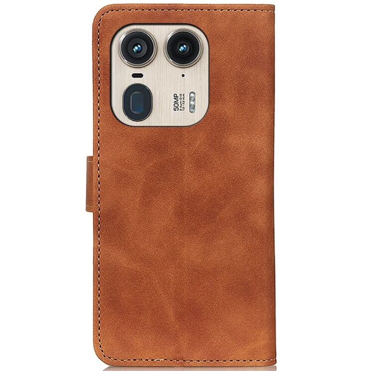 Чехол-книжка KHAZNEH Retro Wallet для Motorola Edge 50 Ultra - Brown: фото 5 из 9