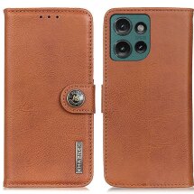 Чехол-книжка KHAZNEH Wallet Cover для Motorola Edge 50 - Brown: фото 1 из 8