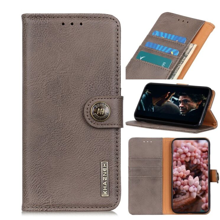 Чехол-книжка KHAZNEH Wallet Cover для Motorola Moto G100 - Coffee: фото 1 из 7