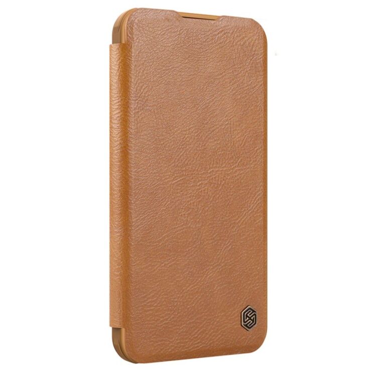 Чехол-книжка NILLKIN Qin Prop Leather Case для Apple iPhone 16 Pro Max - Brown: фото 4 из 17