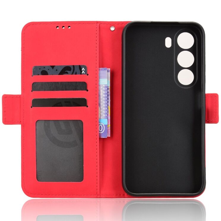 Чохол-книжка з кишеньками Deexe Wallet Stand для Realme C100i - Red: фото 4 з 15